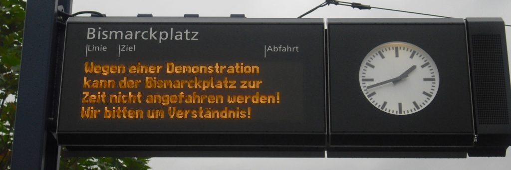 Bismarckplatz gesperrt